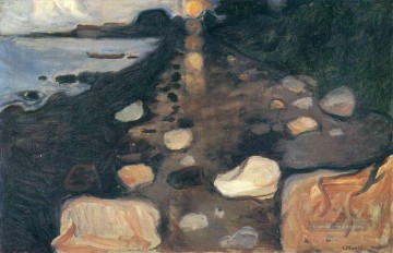 Mondschein am Ufer 1892 Edvard Munch Ölgemälde